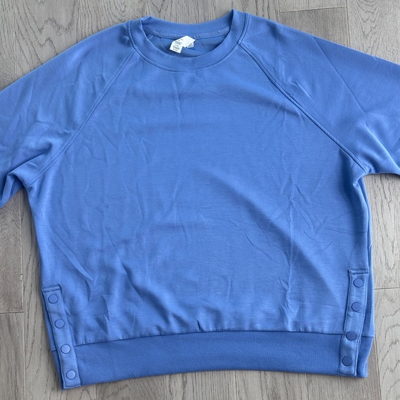 90 Degree by Reflex Softlite Scuba Sophie Crewneck Pullover Sweatshirt Blue XL - Picture 2 of 8